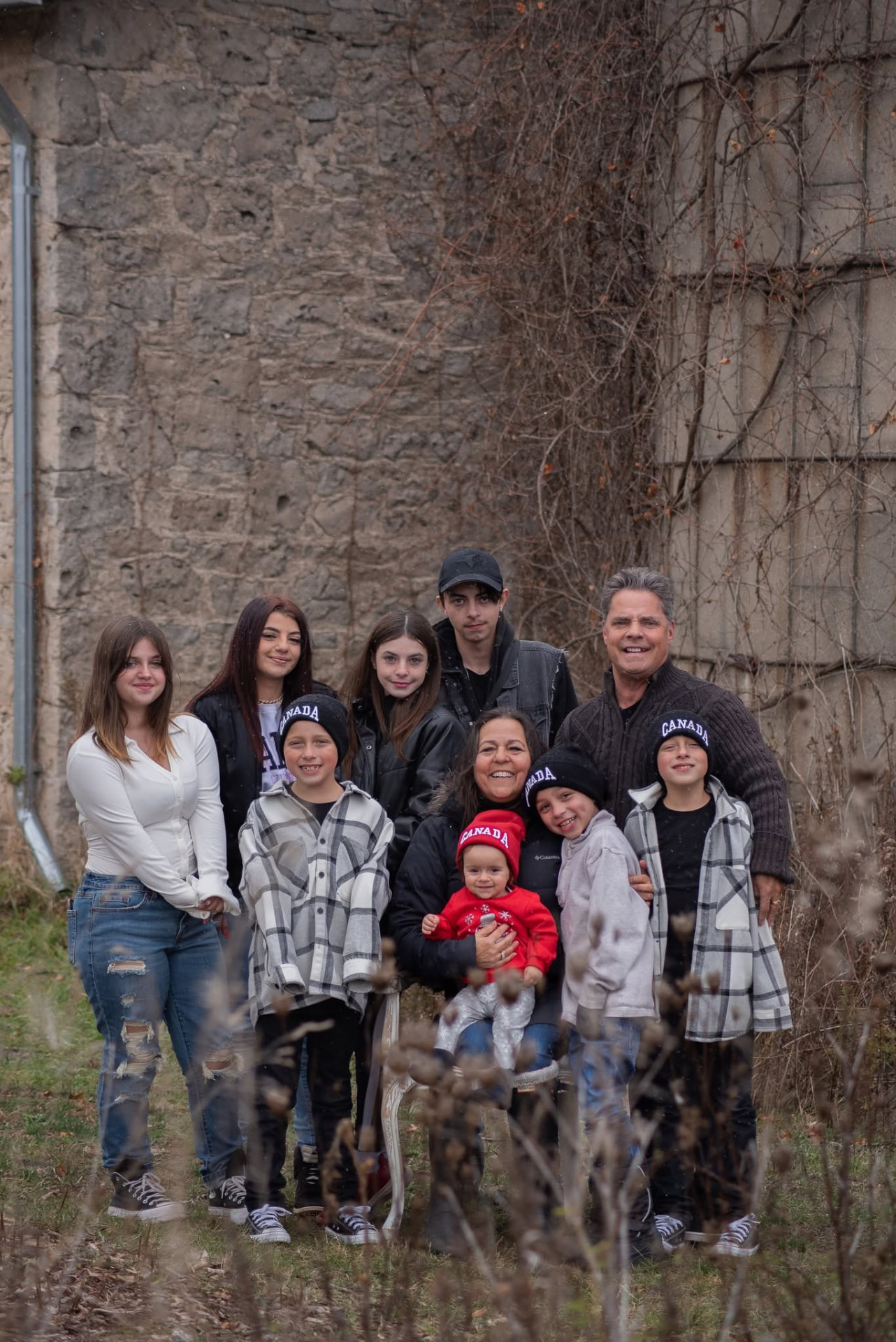 Mark Linton with his children and grandchildren